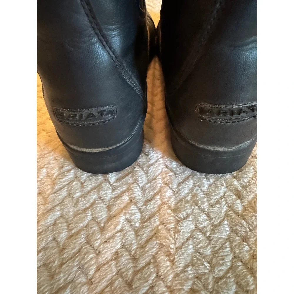 Ariat Heritage IV Zip Paddock Boots Black Leather Riding Equestrian US 3
